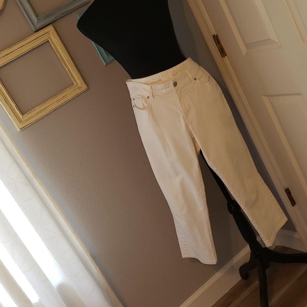 White Jean Capris/Crop Pants